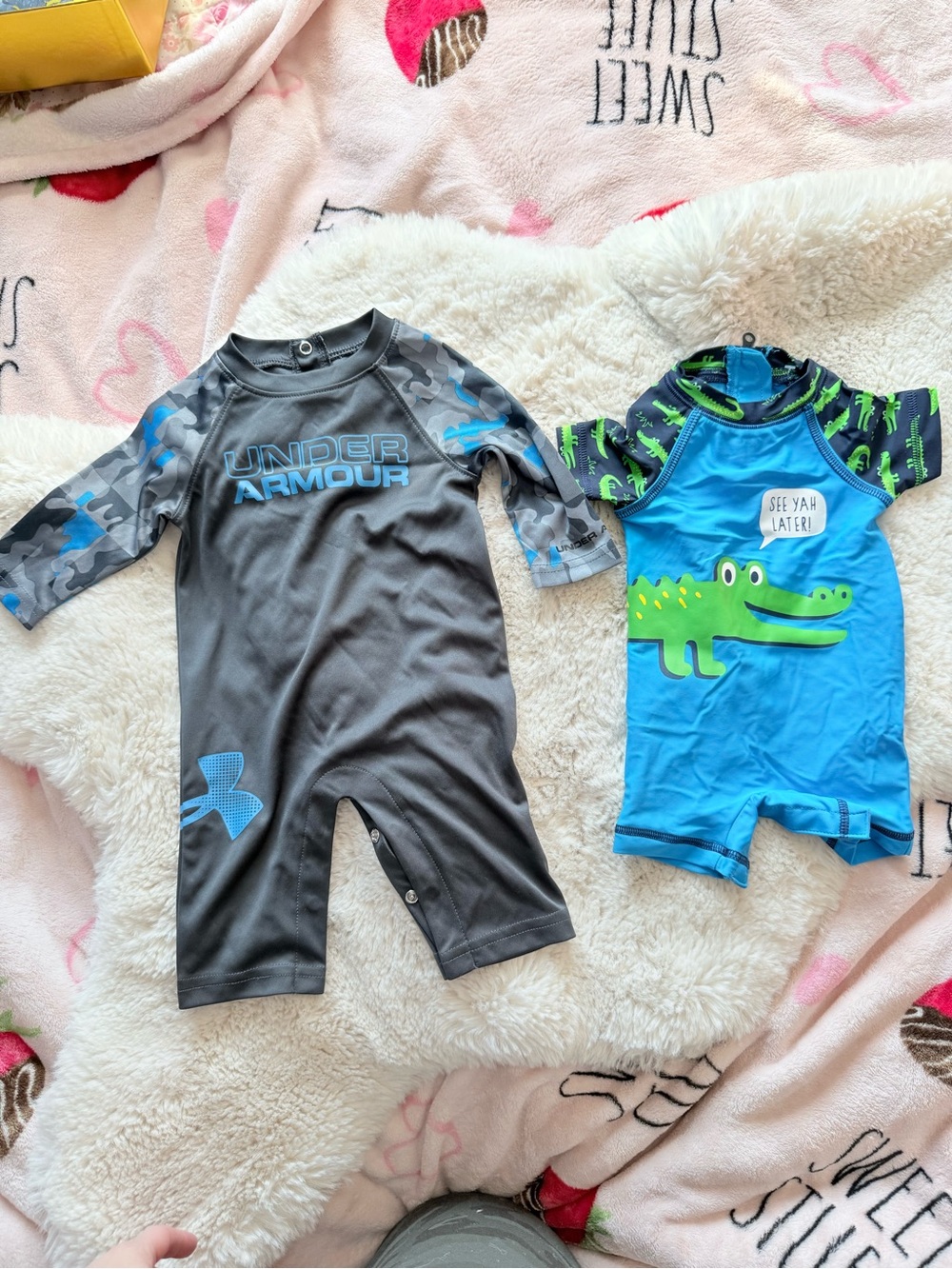 Rash guard swim set.